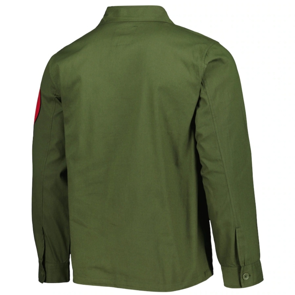Naruto Shippuden Hidden Leaf Village Shinobi Button-Up Jacket- Olive - Picture 4 of 7